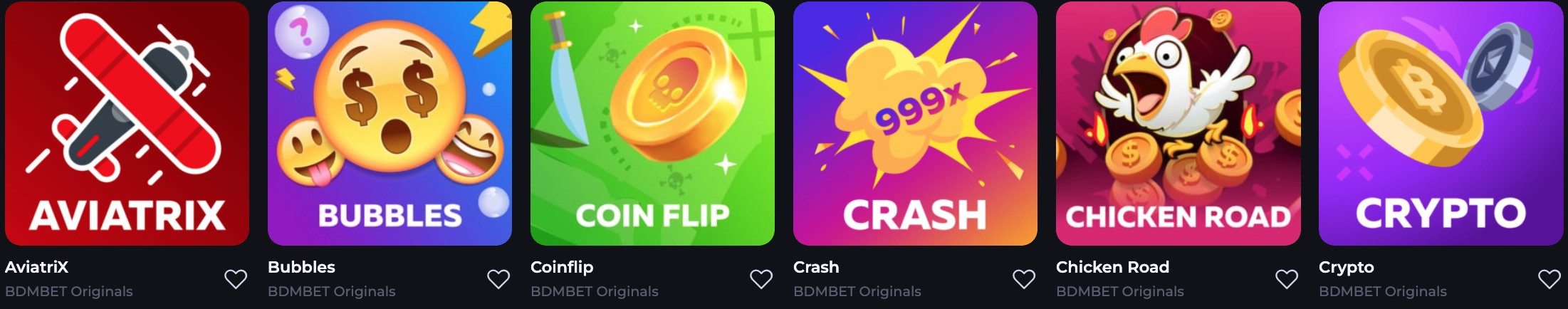 BDMBet Originals Spellen